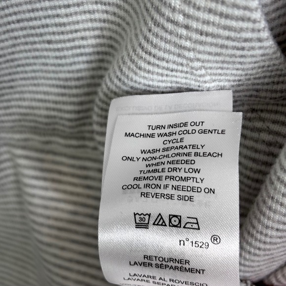 Lauren Ralph Lauren Loungewear Womens Size S Gray Striped Hoodie Casual - Picture 10 of 11